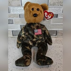 Ty - Hero - Beanie Baby Camouflage Bear